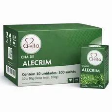 Kit 10 Chá de Alecrim Q-VITA Premium 15g - 100 Sachês