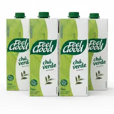 Kit 4x Chá Verde c/ Limão Baixo em Calorias FEEL GOOD 1L