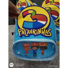 Mochila 3 D palavrinhas transparente infantil Pronta Entrega loja física