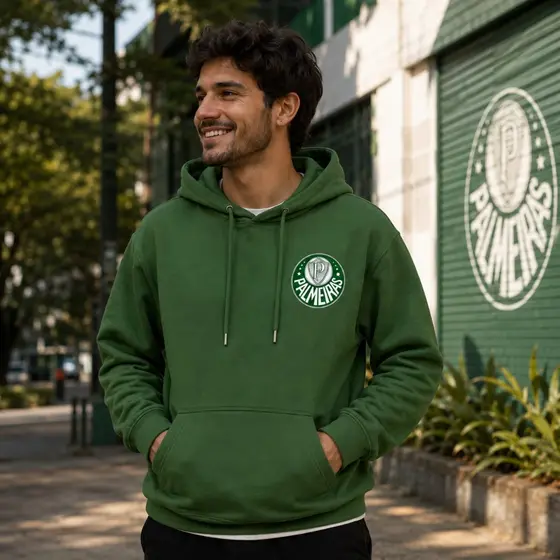 Blusa Moletom Casaco Canguru Agasalho Time Do Palmeiras