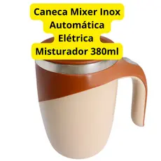 Caneca Mixer Inox Automática Elétrica Misturador: Super prática – basta pressionar o botão e pronto