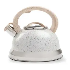 Chaleira com Apito Brinox 2,7L Indução Roma Chaleira Inox Cores Vanilla Granito