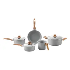 Jogo De Panela Antiaderente 5 peças Brinox Gris Ceramic Life Easy Cinza