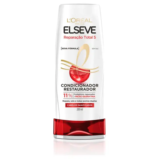 Elseve Condicionador Reparação Total 5+ 200ml L'Oréal Paris