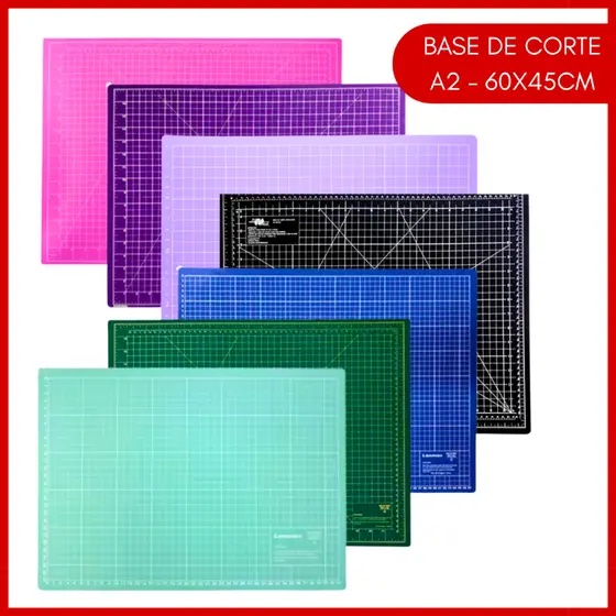 Base De Corte A2 Dupla Face Placa Tapete Profissional Patchwork Artesanato Cores