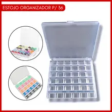 Estojo Box Bobinas Carretilha Organizador Transparente P/ 36