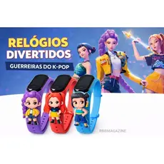 Relógio Infantil Guerreiras Digital com Personagem 3D
