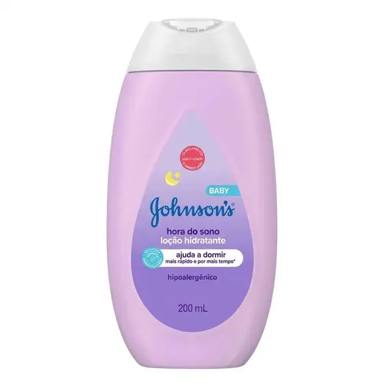 Loção Hidratante Johnson's Baby Hora do Sono 200ml Massagem Relaxante Bebê