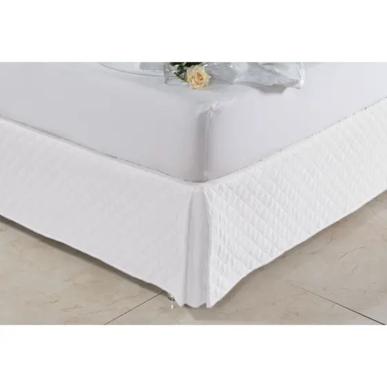 Saia Box Matelasse Ultrassônico Queen Size Várias Cores Forro Em Tecido No Mesmo Tom