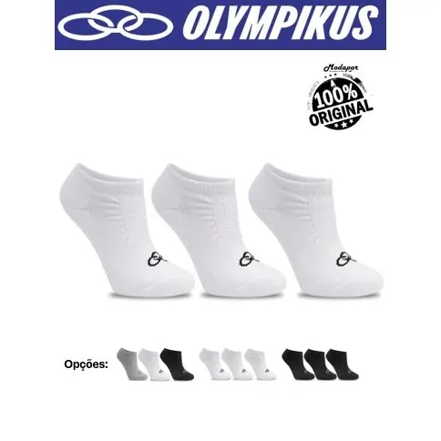 Meias Olympikus Invisível Kit 3 Pares Original Com Nota Fiscal