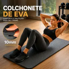 Colchonete Academia EVA 100x50cm com 10mm Atividade Física Exercício Escola Ginástica Aeróbica Yoga