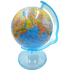 Globo Terrestre Cofrinho 17x11 Cm - Mapa Escolar com Cofrinho