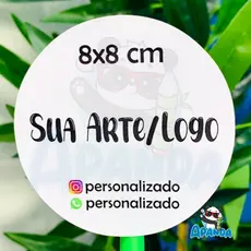 Adesivos Personalizados 8x8 cm - Com Sua Logo ou Arte