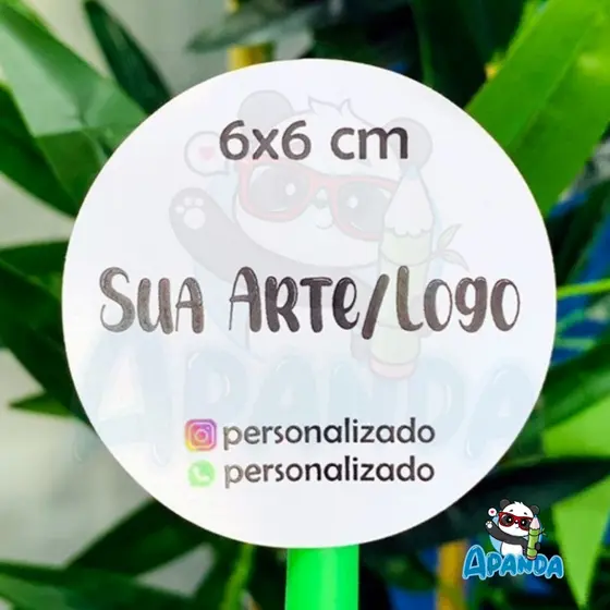 Adesivos Personalizados 6x6 cm - Com Sua Logo ou Arte