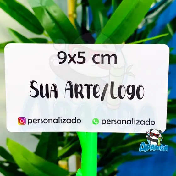 Adesivos Personalizados 9x5 cm Retangular - Com Sua Arte ou Logo