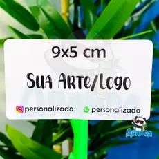 Adesivos Personalizados 9x5 cm Retangular - Com Sua Arte ou Logo