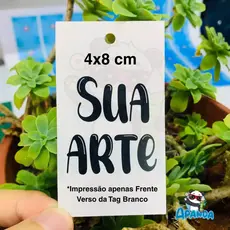 Tag Personalizada 4x8 cm - Com Sua Arte ou Logo