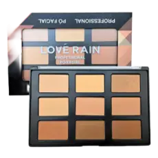 Paleta de Pó Facial Compacto 9 Cores Love Rain COD: LR9130