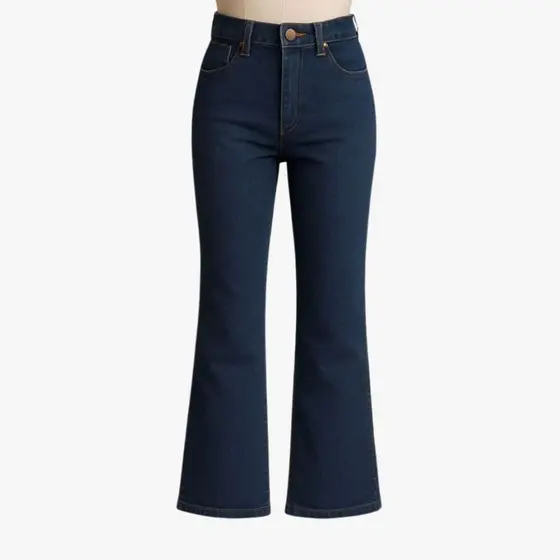 Calça Flare Jeans Feminina Infantil Menina Azul Médio Moda Estilo Criança Juvenil Premium 8 ao 16