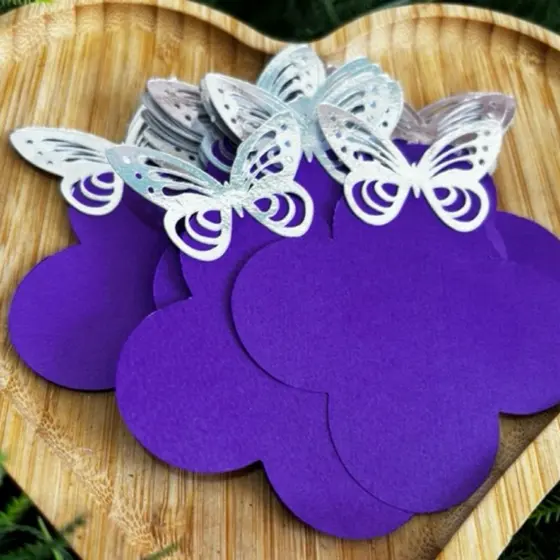 ✨ 50 Forminhas Borboleta PRATA ✨