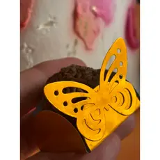 25 Forminhas Borboleta dourada Luxo doces finos