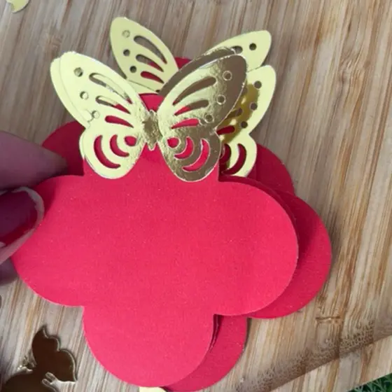 50 Forminhas de Doces Finos Borboleta Dourada Encanto✨ Festa Jardim encantado - festa 15 anos borboleta FESTA ENCANTO -