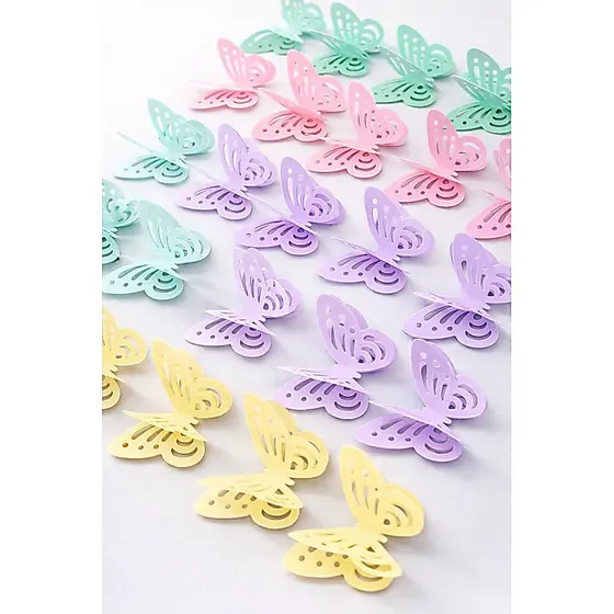 100 Borbolets 3D - 5 Cores candycolor