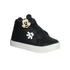 Tenis Cano Alto Mickey Preto Infantil Menino 20 Ao34