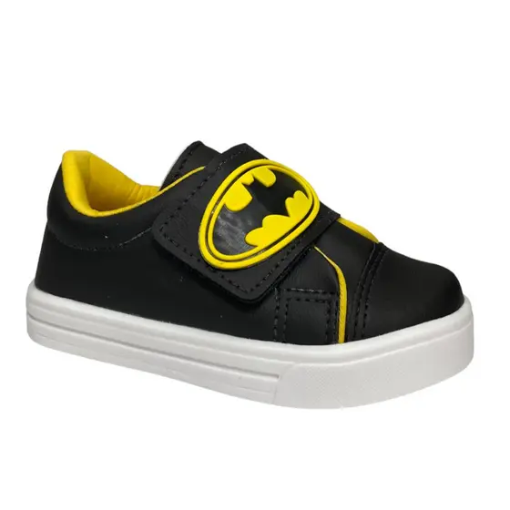 Tenis Infantil Menino Preto Amarelo Confortável 20 Ao 34