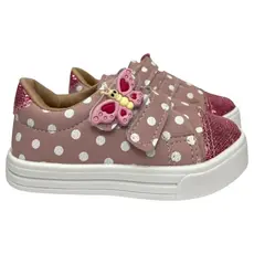 Tenis Infantil Menina Rose Borboleta Estilosa 20 Ao 34