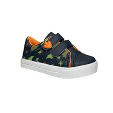 Tenis  Infantil Menino Azul Pata Laranja 20 Ao 34