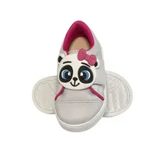 Tenis Infantil Menina Branco Panda 20 Ao 34