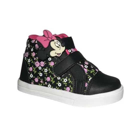 Tenis Infantil Menina Cano Alto Floral 20 Ao 34