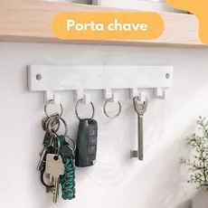 Porta Chaves Porta Joias Multiuso Pendurador Fixo Fita Dupla Face Fácil Instalação