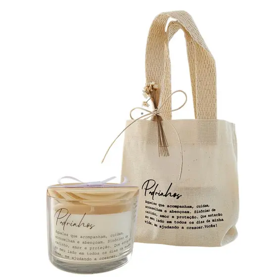 Lembrança de Batizado vela perfumada 110g convite de Madrinha/Padrinho/Padrinhos de batizado