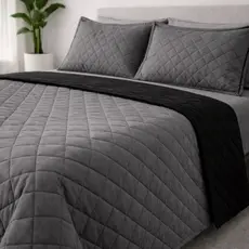 Kit Colcha Cobre Leito Cama Box Casal Padrão Matelado Dupla Face 3 peças Toque Macio e Aconchegante Premium
