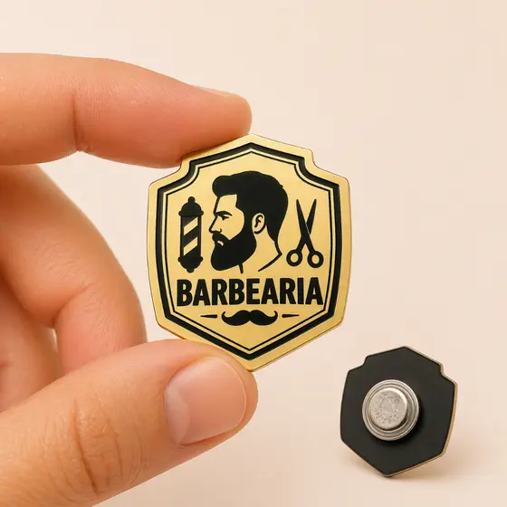 Botton Broche Magnético Formato Personalizado - Com a sua LOGO ou NOME