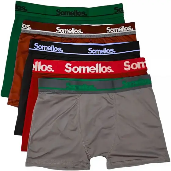 Cuecas 1/2/3/5 Boxer Masculino Microfibra Somellos Adulto Box Confortável Premium