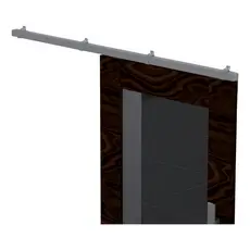 Kit Suporte Top Para Porta Correr De 90cm Trilho de 1,8m - Natural