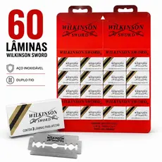 60 Lâminas Barbear Wilkinson Barbearia Navalhete