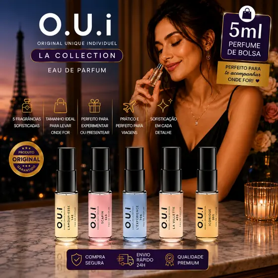 Promoção! Perfume OUI  Eau De Parfum Paris 5 ml ORIGINAL: Paradis Rouge/Scapin/L’Amour-Esse/Madeleine /Élégance Royale