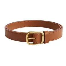 Cinto Feminino Slim ao Plus Size Fivela Dourada Moda Primavera e Verão 2.2cm social tendencia moda blogueira - Luana
