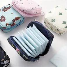 1/2/3/4 Peças Saco Bolsa Multifuncional de Absorvente Higiênico Viagem Guardanapo Cosméticos à Prova D'Água Zyoou