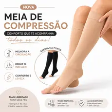 Meias De Compressão Alta Pressão Varizes De Dedo Do Pé Abertas Homens Mulheres Grandes 2 Tamanhos