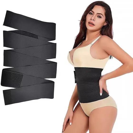 Cinta Modeladora Abdominal 3m / 5m Redutora De Medidas Pós Parto Alta Compressão Ajustável Confortável e Respirável