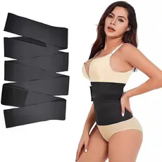 Cinta Corretor Modeladora Abdominal 3/5m Redutora De Medidas Pós Parto Alta Compressão Ajustável Confortável Respirável