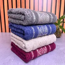 Kit 4 Toalhas de Rosto Luxo Premium Grossa e Bordada Felpuda 48x76cm Ultra Macia 100% Algodão Puro