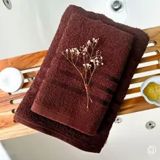 Kit 2 Toalhas Banho + Rosto Bordada Luxo Ultra Macia 100% Algodão Alta Qualidade