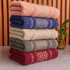 KIT 5 Toalhas de Rosto Luxo Premium Grossa eBordada Felpuda 48x76cm Ultra Macia 100% Algodão Puro