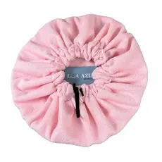 Touca Microfibra pós Banho Secagem Rapida e sem Danos - Lua Azul Beauty Com Bag de Cetim para Transporte